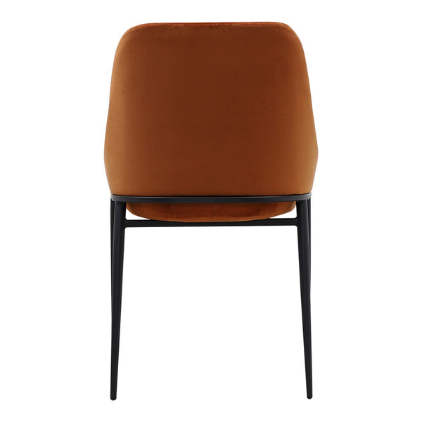 HomeRoots Set of Two Amber Velvet Dining Side Chairs with Black Legs – Stylish, Versatile, and Comfortable! 527829