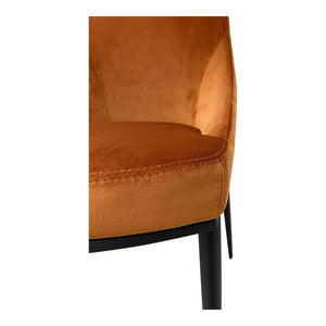 HomeRoots Set of Two Amber Velvet Dining Side Chairs with Black Legs – Stylish, Versatile, and Comfortable! 527829