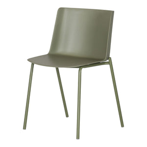 HomeRoots Set of Two Stylish Green Heavy-Duty Plastic Chairs for Outdoor Dining & Events - Durable & Easy Care 527830