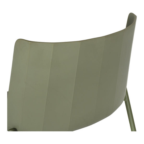 HomeRoots Set of Two Stylish Green Heavy-Duty Plastic Chairs for Outdoor Dining & Events - Durable & Easy Care 527830