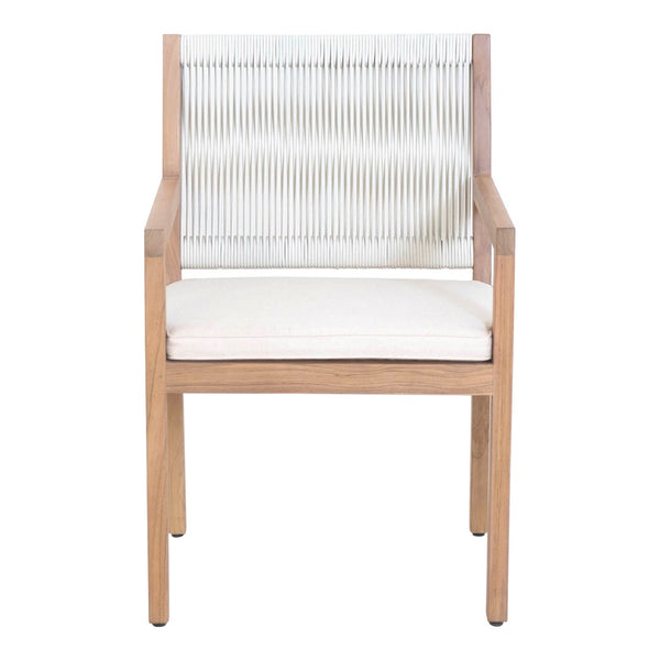 HomeRoots Natural Faux Leather Dining Arm Chair - Elegant Comfort, Versatile Design for Dining & Accent Use 527834