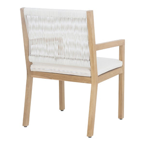 HomeRoots Natural Faux Leather Dining Arm Chair - Elegant Comfort, Versatile Design for Dining & Accent Use 527834