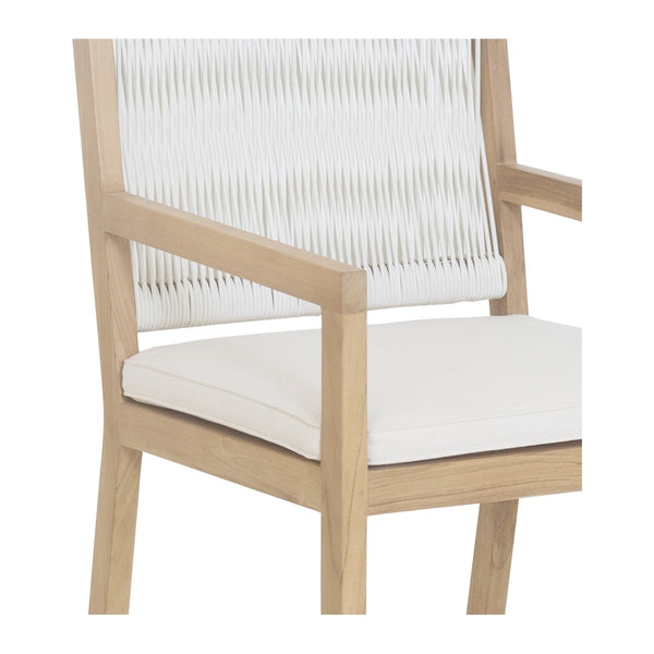 HomeRoots Natural Faux Leather Dining Arm Chair - Elegant Comfort, Versatile Design for Dining & Accent Use 527834