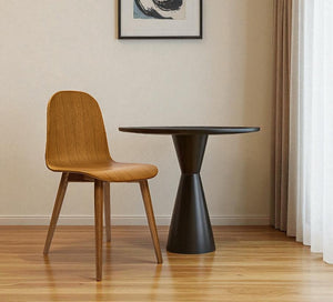 HomeRoots Oak Wood Dining Side Chair - Mid-Century Modern Design, Durable Comfort, Versatile Accent for Any Room 527836