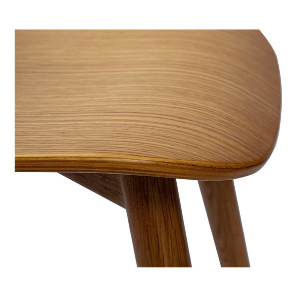 HomeRoots Oak Wood Dining Side Chair - Mid-Century Modern Design, Durable Comfort, Versatile Accent for Any Room 527836