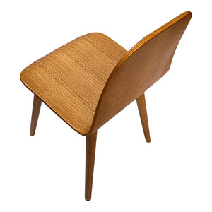 HomeRoots Oak Wood Dining Side Chair - Mid-Century Modern Design, Durable Comfort, Versatile Accent for Any Room 527836
