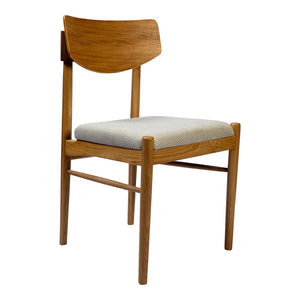 HomeRoots Off White Upholstered Open Back Dining Chair - Scandinavian Style, Versatile Seating for Any Room 527837