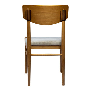 HomeRoots Off White Upholstered Open Back Dining Chair - Scandinavian Style, Versatile Seating for Any Room 527837