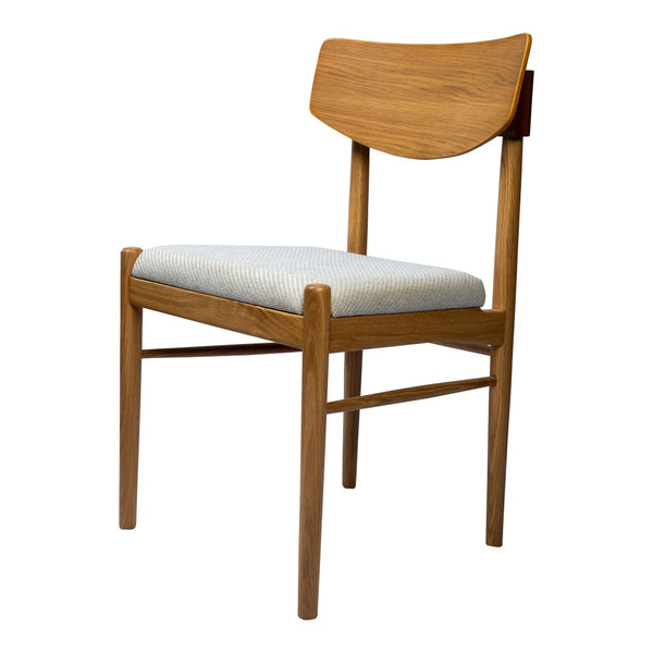 HomeRoots Off White Upholstered Open Back Dining Chair - Scandinavian Style, Versatile Seating for Any Room 527837