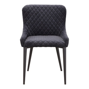 HomeRoots Tufted Gray Velvet Dining Side Chair - Elegant Armless Design for Versatile Seating in Any Space 527870