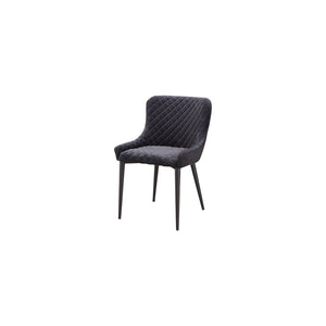 HomeRoots Tufted Gray Velvet Dining Side Chair - Elegant Armless Design for Versatile Seating in Any Space 527870