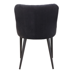 HomeRoots Tufted Gray Velvet Dining Side Chair - Elegant Armless Design for Versatile Seating in Any Space 527870