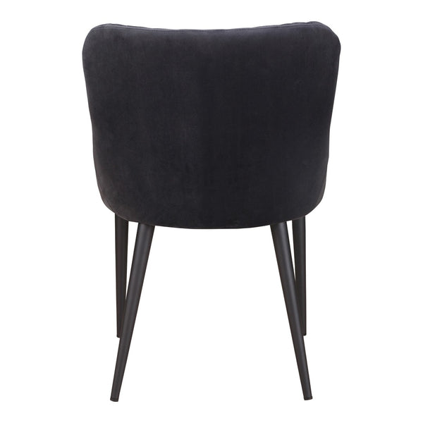 HomeRoots Tufted Gray Velvet Dining Side Chair - Elegant Armless Design for Versatile Seating in Any Space 527870