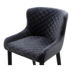 HomeRoots Tufted Gray Velvet Dining Side Chair - Elegant Armless Design for Versatile Seating in Any Space 527870