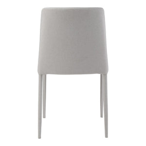 HomeRoots Set of Two Elegant White Fabric and Iron Dining Side Chairs for Modern Home Décor and Comfort 527873