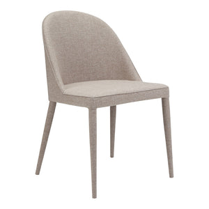HomeRoots Set of Two Light Gray Upholstered Side Chairs for Dining, Living Room, or Versatile Accent Seating 527875