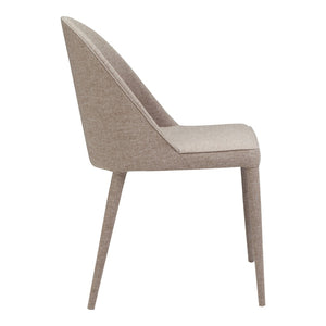 HomeRoots Set of Two Light Gray Upholstered Side Chairs for Dining, Living Room, or Versatile Accent Seating 527875