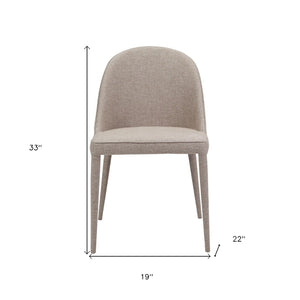 HomeRoots Set of Two Light Gray Upholstered Side Chairs for Dining, Living Room, or Versatile Accent Seating 527875