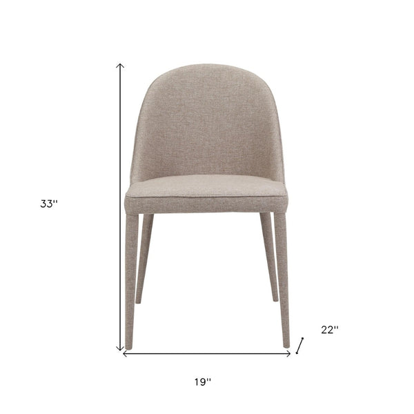 HomeRoots Set of Two Light Gray Upholstered Side Chairs for Dining, Living Room, or Versatile Accent Seating 527875