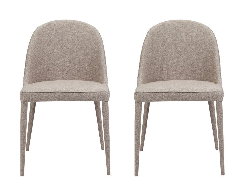 HomeRoots Set of Two Light Gray Upholstered Side Chairs for Dining, Living Room, or Versatile Accent Seating 527875