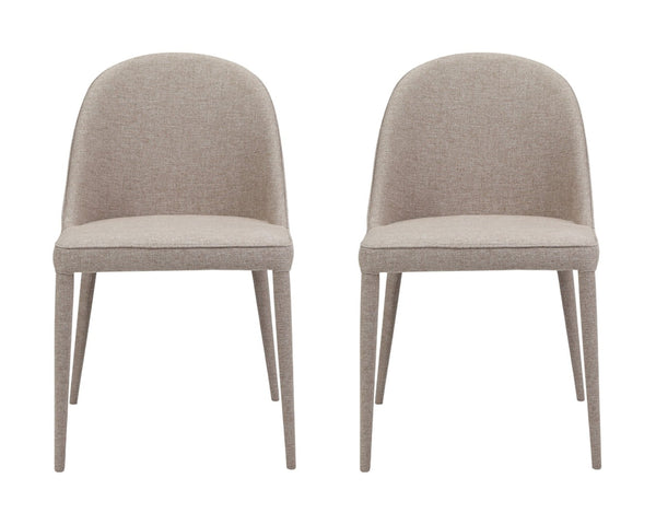 HomeRoots Set of Two Light Gray Upholstered Side Chairs for Dining, Living Room, or Versatile Accent Seating 527875