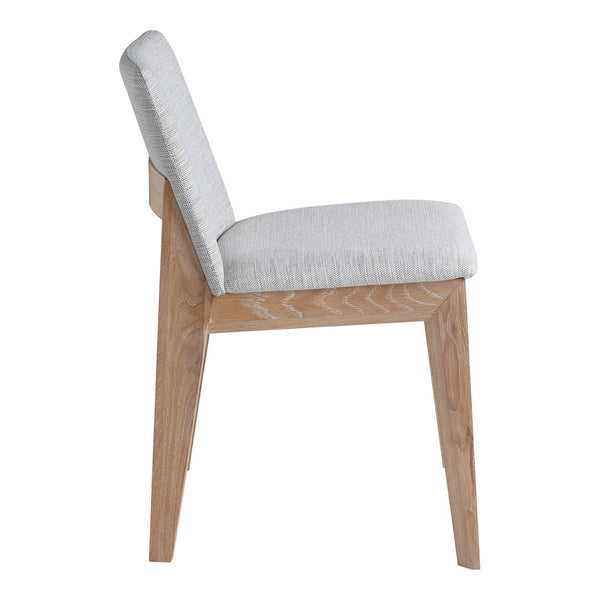 HomeRoots Set of Two Modern Gray Upholstered Dining Side Chairs with Natural Wood Legs for Versatile Use 527878