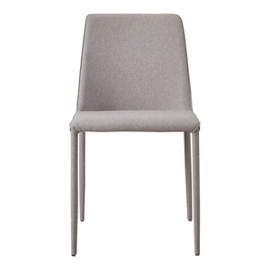 HomeRoots Set of Two Modern Light Gray Upholstered Dining Chairs for Versatile Home Decor & Comfort 527883