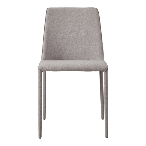 HomeRoots Set of Two Modern Light Gray Upholstered Dining Chairs for Versatile Home Decor & Comfort 527883