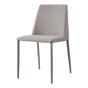 HomeRoots Set of Two Modern Light Gray Upholstered Dining Chairs for Versatile Home Decor & Comfort 527883