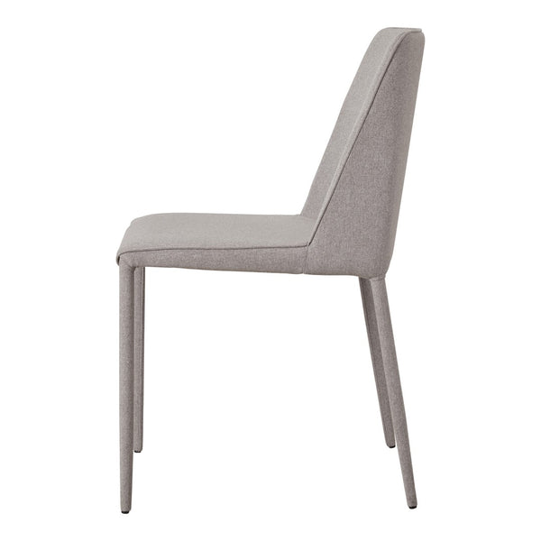 HomeRoots Set of Two Modern Light Gray Upholstered Dining Chairs for Versatile Home Decor & Comfort 527883