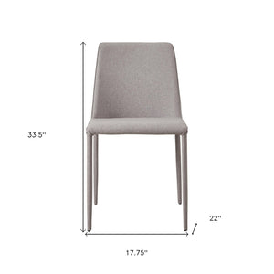 HomeRoots Set of Two Modern Light Gray Upholstered Dining Chairs for Versatile Home Decor & Comfort 527883