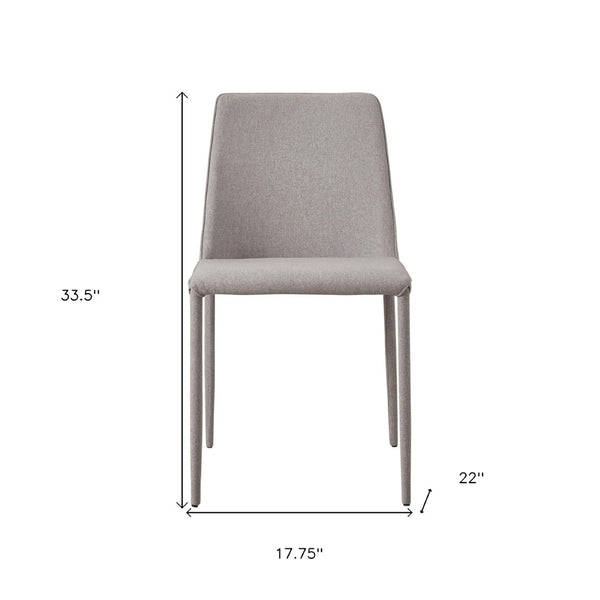 HomeRoots Set of Two Modern Light Gray Upholstered Dining Chairs for Versatile Home Decor & Comfort 527883