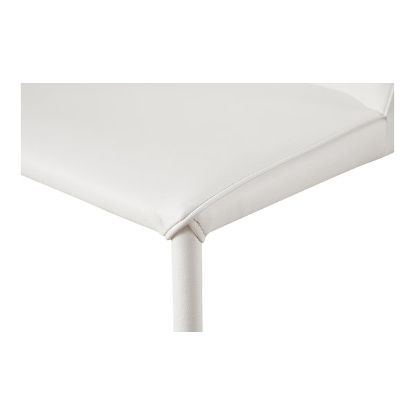 HomeRoots Set of Two Elegant White Faux Leather Dining Chairs for Modern Homes - Stylish Comfort & Versatility 527884