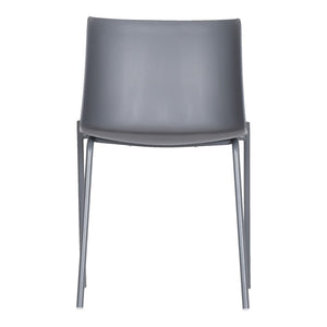 HomeRoots Set of Two Gray Heavy-Duty Plastic Side Chairs - Stylish, Versatile, and Ergonomic for Modern Spaces 527885