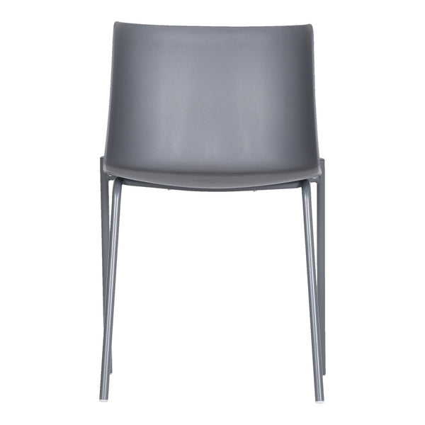 HomeRoots Set of Two Gray Heavy-Duty Plastic Side Chairs - Stylish, Versatile, and Ergonomic for Modern Spaces 527885