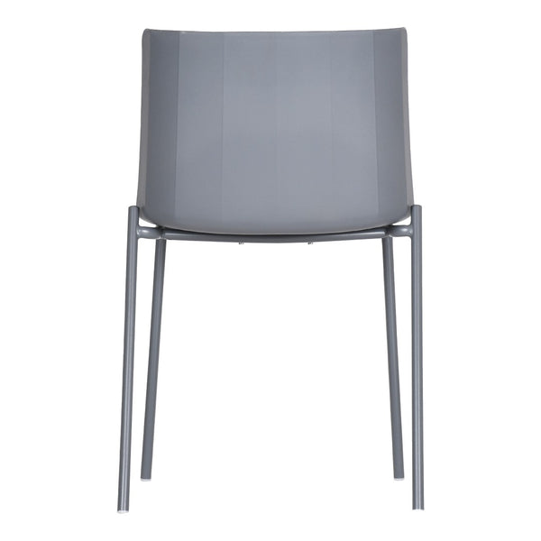 HomeRoots Set of Two Gray Heavy-Duty Plastic Side Chairs - Stylish, Versatile, and Ergonomic for Modern Spaces 527885