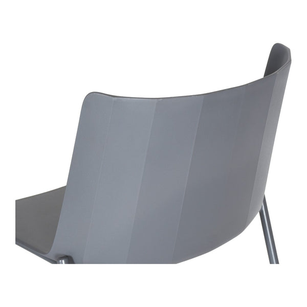 HomeRoots Set of Two Gray Heavy-Duty Plastic Side Chairs - Stylish, Versatile, and Ergonomic for Modern Spaces 527885