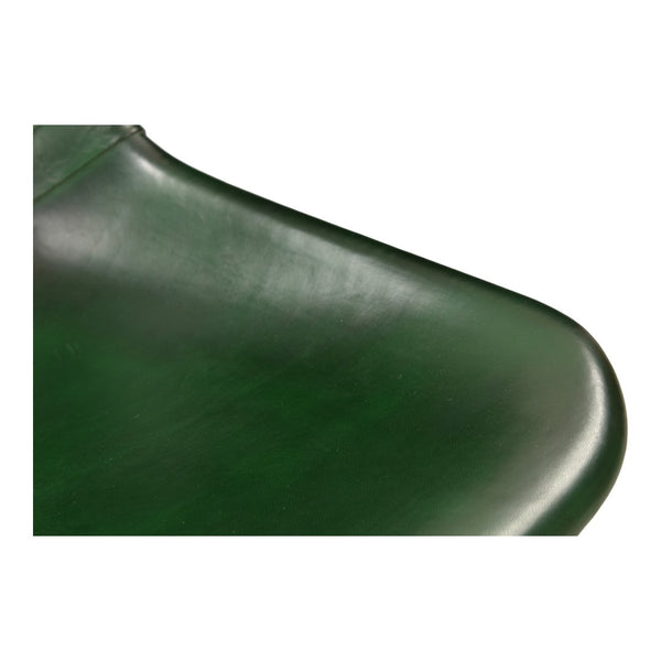 HomeRoots Set of Two Green and Gold Upholstered Leather Dining Chairs for Stylish and Versatile Seating Options 527906