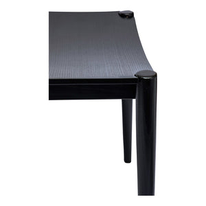 HomeRoots Black Wood Slat Back Dining Side Chair - Stylish, Durable Design for Modern Spaces & Versatile Use 527919