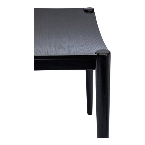 HomeRoots Black Wood Slat Back Dining Side Chair - Stylish, Durable Design for Modern Spaces & Versatile Use 527919
