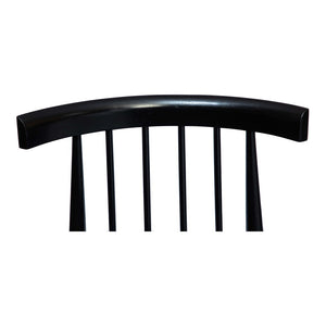 HomeRoots Black Wood Slat Back Dining Side Chair - Stylish, Durable Design for Modern Spaces & Versatile Use 527919