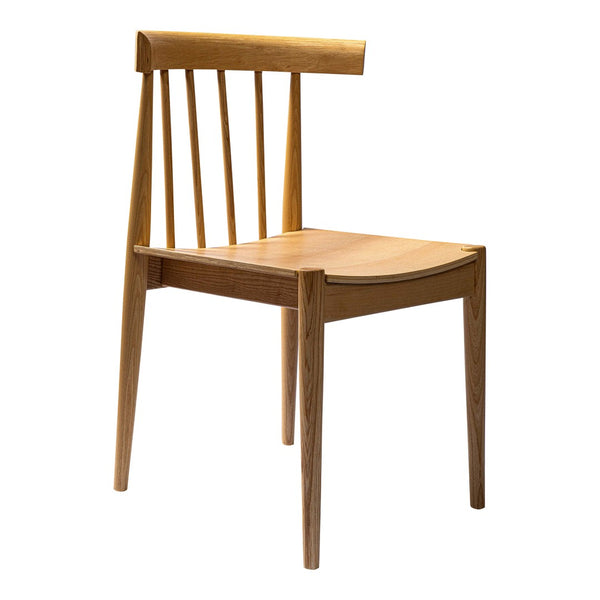HomeRoots Natural Wood Slat Back Side Chair - Scandinavian-Inspired Accent for Dining, Living & More Spaces 527920