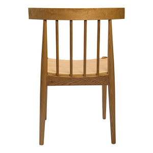 HomeRoots Natural Wood Slat Back Side Chair - Scandinavian-Inspired Accent for Dining, Living & More Spaces 527920
