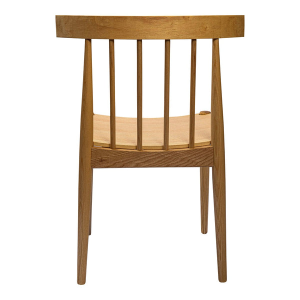 HomeRoots Natural Wood Slat Back Side Chair - Scandinavian-Inspired Accent for Dining, Living & More Spaces 527920