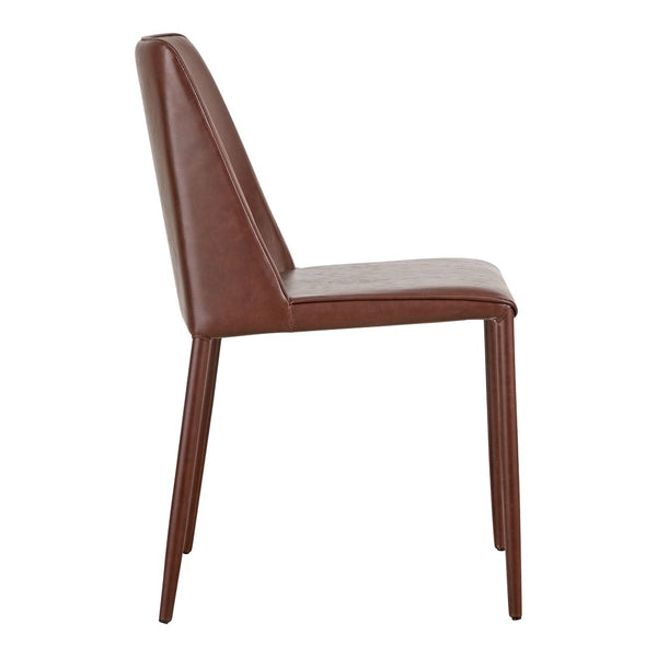 HomeRoots Set of Two Maroon Upholstered Faux Leather Dining Chairs – Stylish Comfort for Any Space! 527922