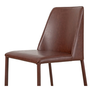 HomeRoots Set of Two Maroon Upholstered Faux Leather Dining Chairs – Stylish Comfort for Any Space! 527922