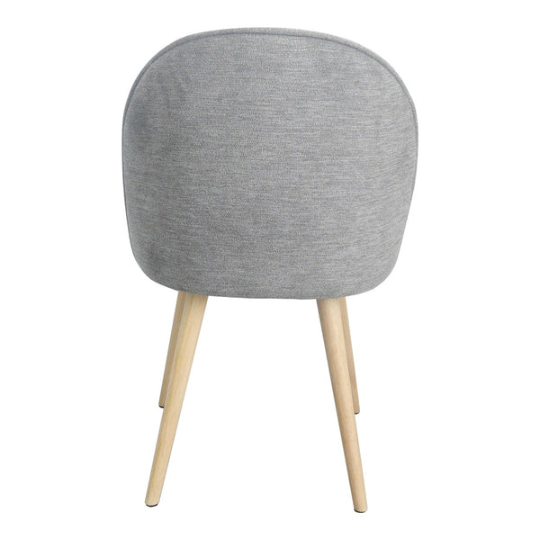 HomeRoots Set of Two Gray Upholstered Side Chairs with Natural Legs – Stylish Accent Seating for Any Room 527930