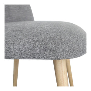 HomeRoots Set of Two Gray Upholstered Side Chairs with Natural Legs – Stylish Accent Seating for Any Room 527930