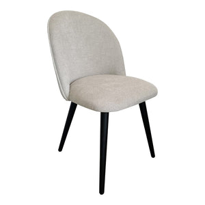 HomeRoots Set of Two Light Gray Upholstered Dining Side Chairs with Solid Wood Frame for Modern Spaces 527931