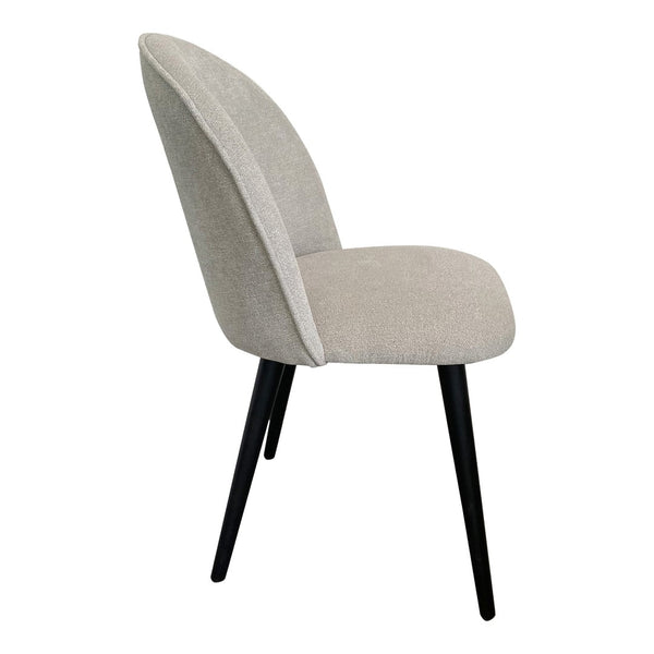 HomeRoots Set of Two Light Gray Upholstered Dining Side Chairs with Solid Wood Frame for Modern Spaces 527931